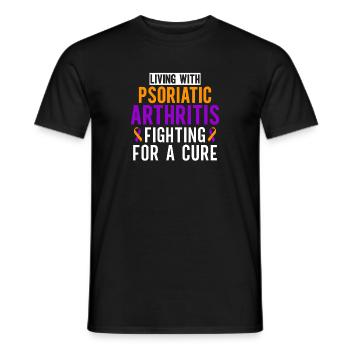 Vivre avec le rhumatisme psoriasique lutter pour un - T-shirt homme - noir - Devant - AI Model Male 178 light (178cm)