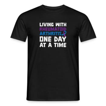 Living With Rheumatoid Arthritis - One Day After - Men's T-Shirt - black - Front - AI Model Male 178 light (178cm)