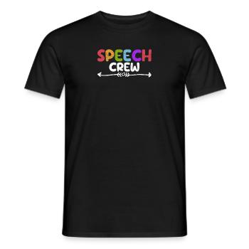Speech Crew Funny Back To School Therapeut Lehrer - Männer T-Shirt - Schwarz - Vorne - AI Model Male 178 light (178cm)