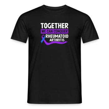 Together, we can treat rheumatoid arthritis - Men's T-Shirt - black - Front - AI Model Male 178 light (178cm)