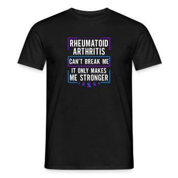 Rheumatoid arthritis can't break me - Men's T-Shirt - black - Front - AI Model Male 178 light (178cm)