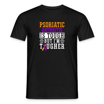 L'arthrite psoriasique est dure mais je le suis - T-shirt homme - noir - Devant - AI Model Male 178 light (178cm)