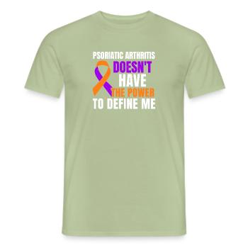 L’arthrite psoriasique n’a pas le pouvoir de me rendre - T-shirt homme - vert sauge - Devant - AI Model Male 178 light (178cm)