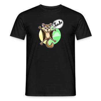Fluchhörnchen Flughörnchen Gleithörnchen Kacke - Männer T-Shirt - Schwarz - Vorne - AI Model Male 178 light (178cm)