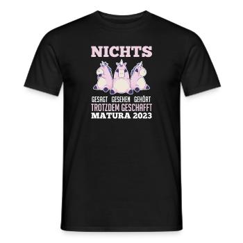 Maturant 2023 Abschluss Einhorn Matura - Männer T-Shirt - Schwarz - Vorne - AI Model Male 178 light (178cm)