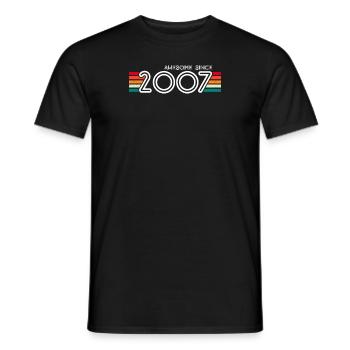 Génial depuis 2007 16e anniversaire cadeaux 16 ans - T-shirt homme - noir - Devant - AI Model Male 178 light (178cm)