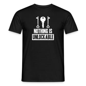 Serrurier Rien n’est déverrouillable Outils de prélèvement - T-shirt homme - noir - Devant - AI Model Male 178 light (178cm)