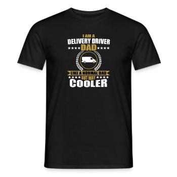 Funny Delivery Driver Dad Father's Day - Men's T-Shirt - black - Front - AI Model Male 178 light (178cm)