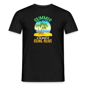 Der Sommer ist der Höhepunkt des Lebens - Männer T-Shirt - Schwarz - Vorne - AI Model Male 178 light (178cm)