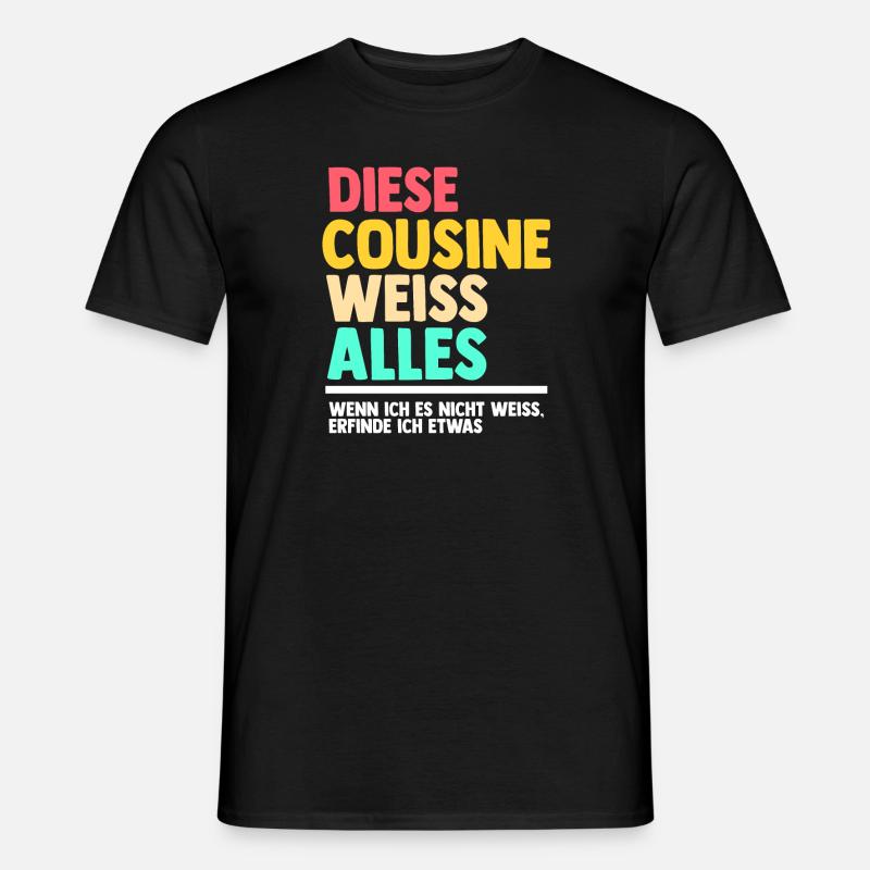 Cousinee - Männer T-Shirt - Schwarz