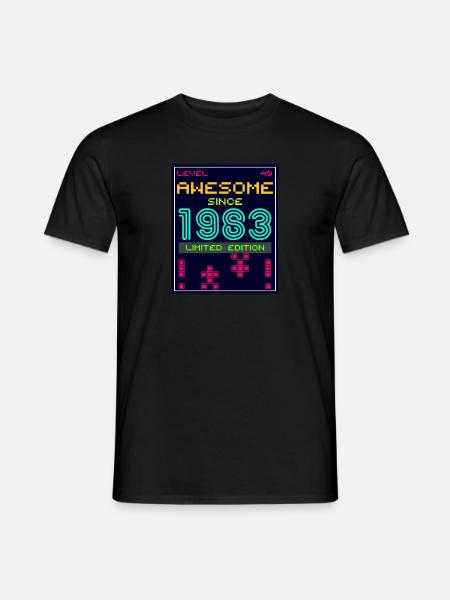 Awesome since 1983 limited edition - Men's T-Shirt - black