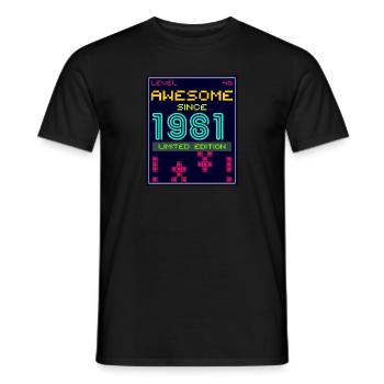 Génial depuis 1981 édition limitée - T-shirt homme - noir - Devant - AI Model Male 178 light (178cm)