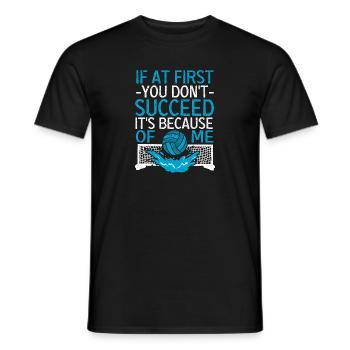 Si vous ne réussissez pas au début, c’est parce que - T-shirt homme - noir - Devant - AI Model Male 178 light (178cm)