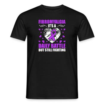 Fibromyalgia it's a daily struggle, but I - Men's T-Shirt - black - Front - AI Model Male 178 light (178cm)