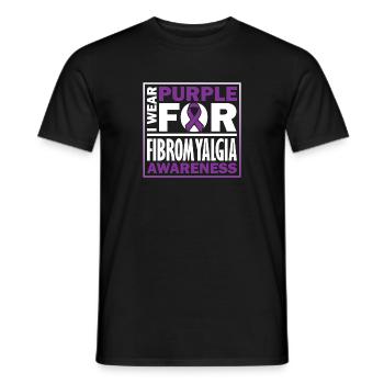 I wear purple for awareness of - Men's T-Shirt - black - Front - AI Model Male 178 light (178cm)