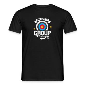 Mon idée de thérapie de groupe Bow & Arrows Target Ark - T-shirt homme - noir - Devant - AI Model Male 178 light (178cm)