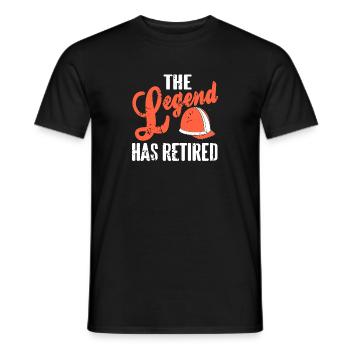 The Legend Has Retired Retro Funny Architecture - Men's T-Shirt - black - Front - AI Model Male 178 light (178cm)