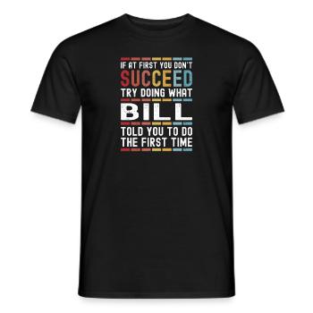Rechnungsname Personalisierter lustiger Geburtstag Weihnachten - Männer T-Shirt - Schwarz - Vorne - AI Model Male 178 light (178cm)