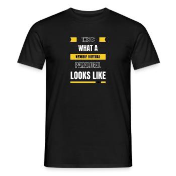 Parajuriste virtuel débutant - T-shirt homme - noir - Devant - AI Model Male 178 light (178cm)