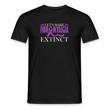 We Want to Eradicate Fibromyalgia - Men's T-Shirt - black - Front - AI Model Male 178 light (178cm)