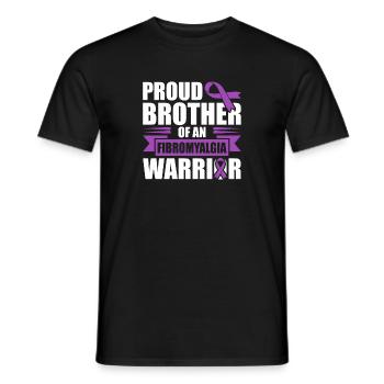 Proud father of a fibromyalgia warrior - Men's T-Shirt - black - Front - AI Model Male 178 light (178cm)