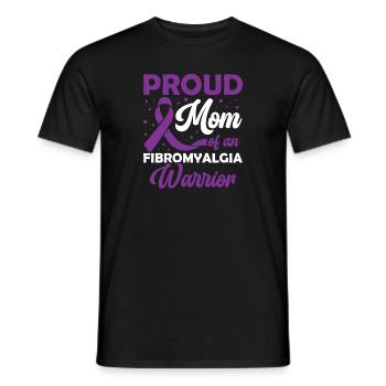 Proud mother of a fibromyalgia warrior - Men's T-Shirt - black - Front - AI Model Male 178 light (178cm)