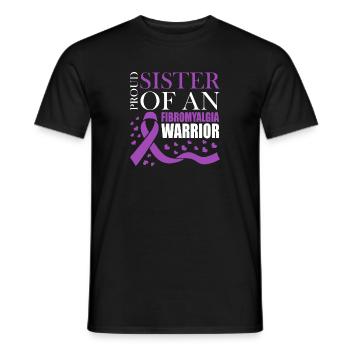 Proud mother of a fibromyalgia warrior - Men's T-Shirt - black - Front - AI Model Male 178 light (178cm)