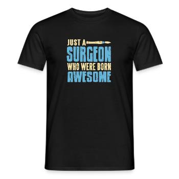 Juste un chirurgien qui sont nés génial rétro drôle - T-shirt homme - noir - Devant - AI Model Male 178 light (178cm)