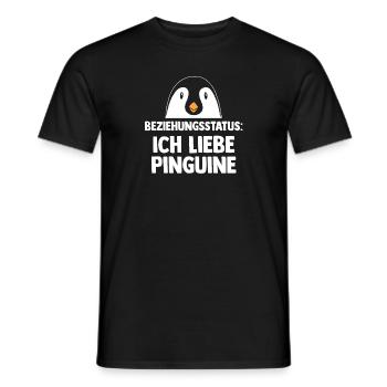 Tiermotiv Beziehungsstatus Pinguin - Männer T-Shirt - Schwarz - Vorne - AI Model Male 178 light (178cm)