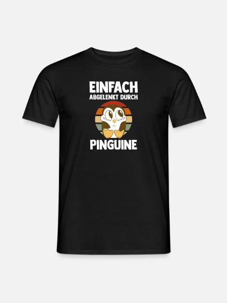 Tiermotiv Pinguin - Männer T-Shirt - Schwarz