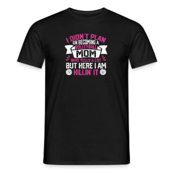 Je n’avais pas l’intention de jouer une maman de volleyball - T-shirt homme - noir - Devant - AI Model Male 178 light (178cm)