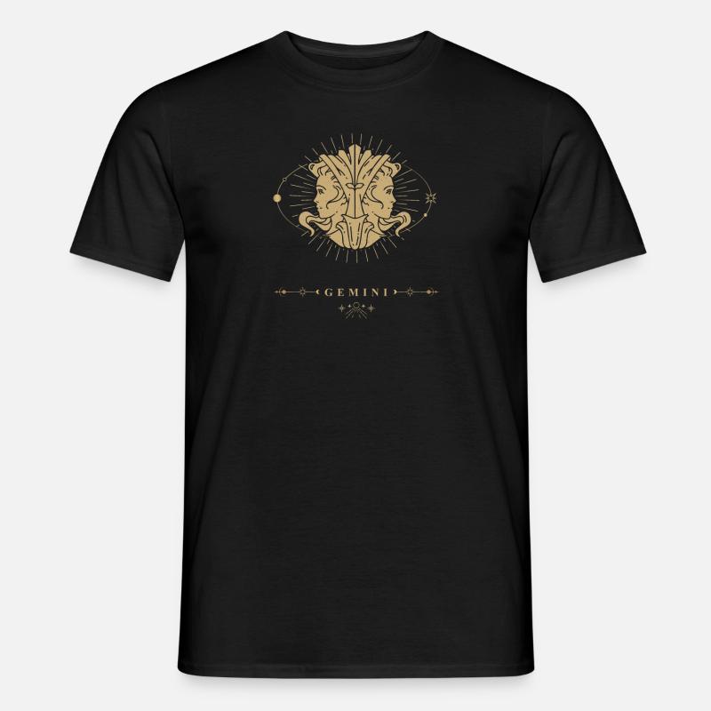 Zwillinge Sternzeichen - Männer T-Shirt - Schwarz