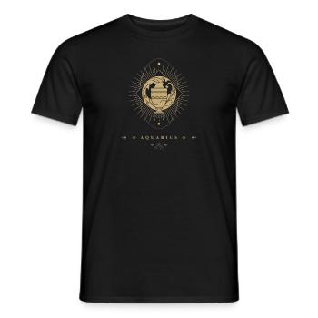 Wassermann Wassermänner Sternzeichen - Männer T-Shirt - Schwarz - Vorne - AI Model Male 178 light (178cm)