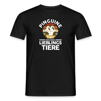 Tiermotiv Pinguin - Männer T-Shirt - Schwarz - Vorne - AI Model Male 178 light (178cm)