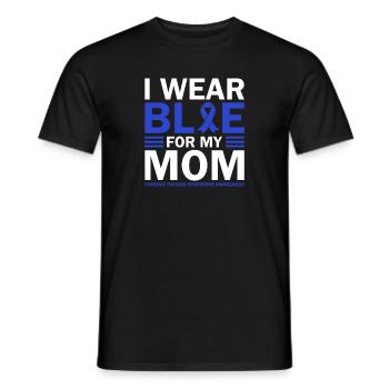 Je porte du bleu pour ma mère - prise de conscience de - T-shirt homme - noir - Devant - AI Model Male 178 light (178cm)
