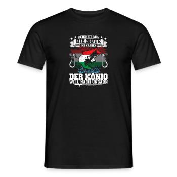 Reichet Mir Die Rute Der König Will Nach Ungarn - Männer T-Shirt - Schwarz - Vorne - AI Model Male 178 light (178cm)