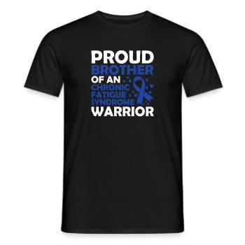 Proud brother of a warrior with chronic - Men's T-Shirt - black - Front - AI Model Male 178 light (178cm)