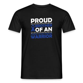 Proud mother of a warrior with chronic - Men's T-Shirt - black - Front - AI Model Male 178 light (178cm)