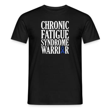 Chronic Fatigue Syndrome Warrior - Men's T-Shirt - black - Front - AI Model Male 178 light (178cm)