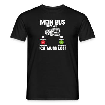 Bus Busfahrer - Männer T-Shirt - Schwarz - Vorne - AI Model Male 178 light (178cm)