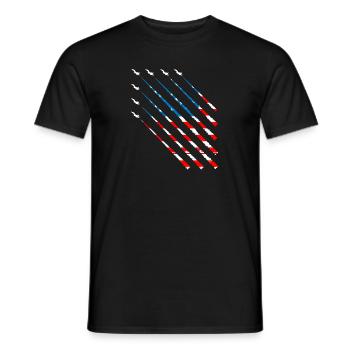 4th of July Patriotic Shirts For Mem - USA - Men's T-Shirt - black - Front - AI Model Male 178 light (178cm)