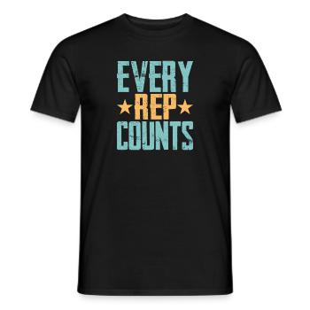 Every Rep Counts Weight Lifting Workout Training - Männer T-Shirt - Schwarz - Vorne - AI Model Male 178 light (178cm)