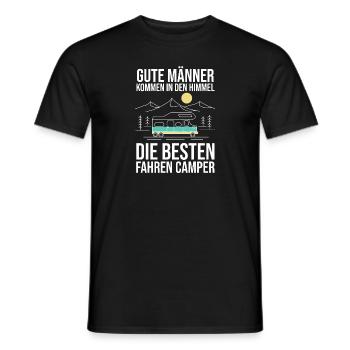 Wohnmobil Wohnwagen Camper Camping - Männer T-Shirt - Schwarz - Vorne - AI Model Male 178 light (178cm)