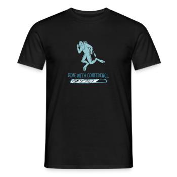 Plongez en toute confiance Les conceptions rétro de plongeurs sont présentes - T-shirt homme - noir - Devant - AI Model Male 178 light (178cm)