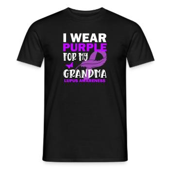 Ich Trage Lila Für Meine Oma Lupus Awareness - Männer T-Shirt - Schwarz - Vorne - AI Model Male 178 light (178cm)
