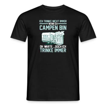 Wohnmobil Wohnwagen Camping Camper - Männer T-Shirt - Schwarz - Vorne - AI Model Male 178 light (178cm)