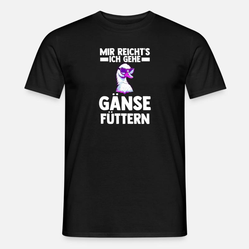 Gans Gänse - Männer T-Shirt - Schwarz