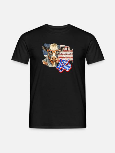 July 4 - U.S. Independence Day - Men's T-Shirt - black