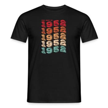 Vintage 1952 Cadeaux Légende pour 71 ans - 71ème - T-shirt homme - noir - Devant - AI Model Male 178 light (178cm)
