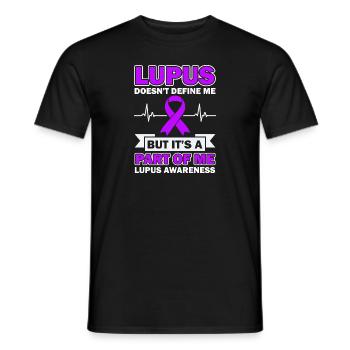 Lupus Definiert Mich Nicht, Aber Er Ist Ein Teil - Männer T-Shirt - Schwarz - Vorne - AI Model Male 178 light (178cm)